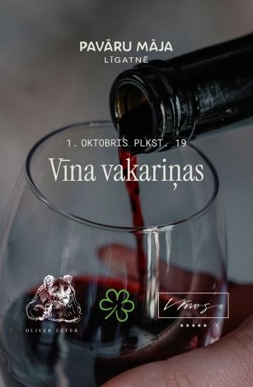 Wine dinner 1st of October