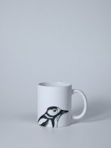 Pavāru mājas matēta keramikas krūze - Dižraibais dzenis