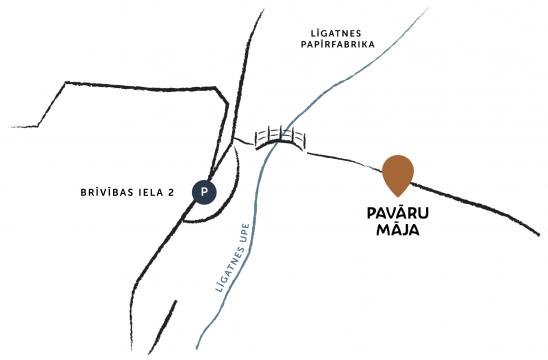 Pavāru māja kartē