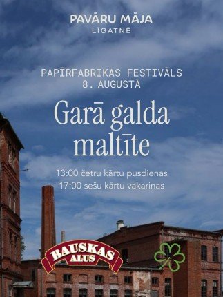 Long Table Dinner at the Līgatne Paper Mill 