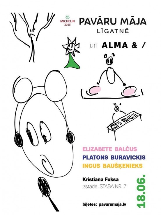 ELIZABETES BALČUS &amp; PLATONA BURAVICKA koncert-performanci ar Elīnas Vendijas Rībenas dzeju, INGUSA BAUŠĶENIEKA vinila plašu DJ setu KRISTIANA FUKSA jaunu darbu izstāde.