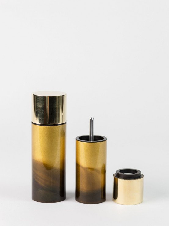 Oxidized brass salt &amp; pepper mills