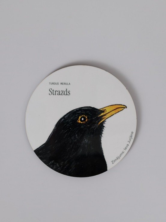 Coaster with Starling Illustration